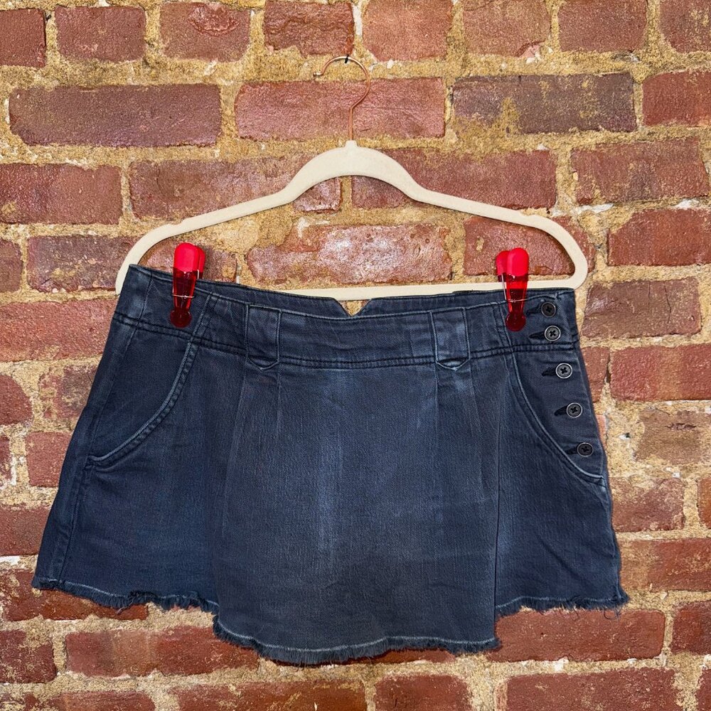 Charcoal Denim Skort